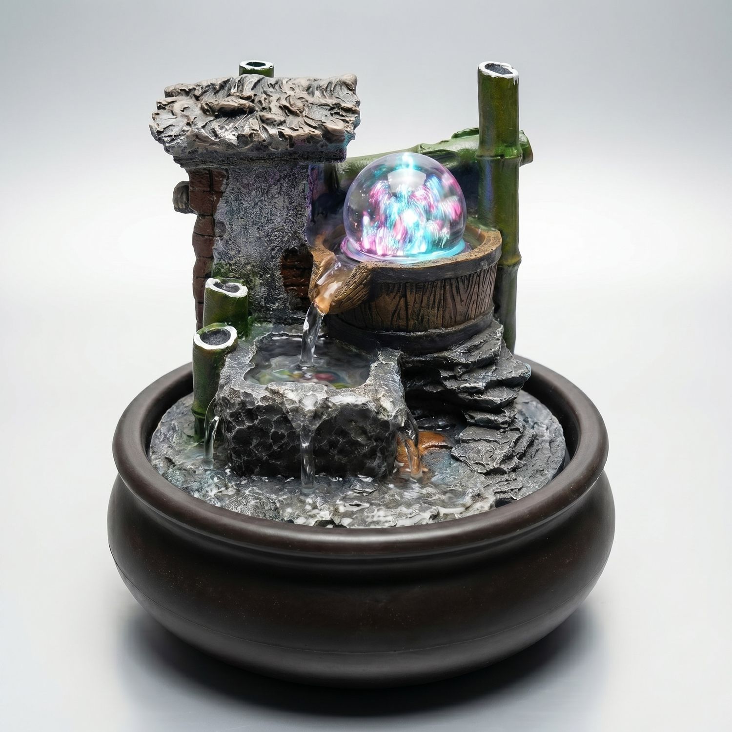 Ancient Waterwell Tabletop Fountain (h 7 X w 5.5 Inches)